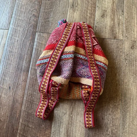 Colorful Woven boho Backpack purse - Picture 11 of 11